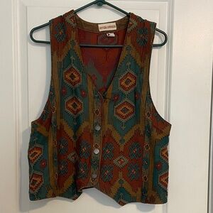 Vintage Women’s Multicolor Southwestern Vest